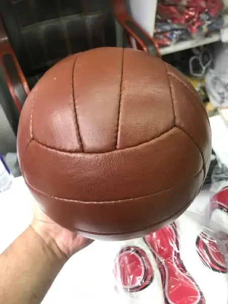 Brown Vintage Genuine Leather Volleyball