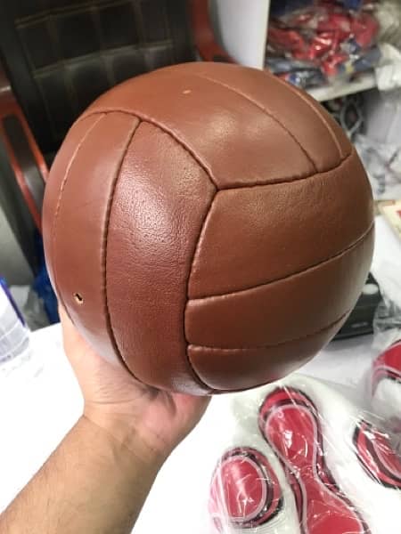 Brown Vintage Genuine Leather Volleyball