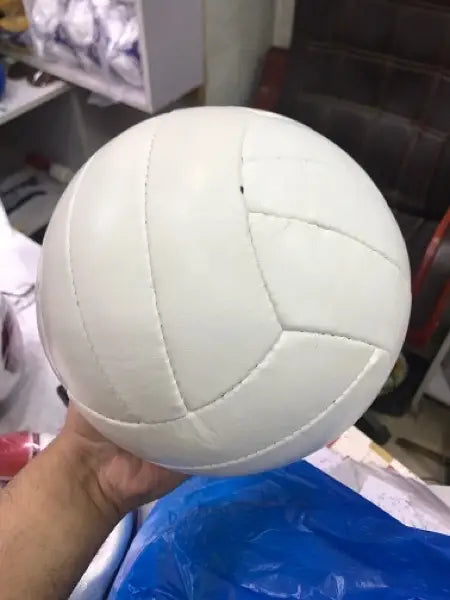 White Vintage Genuine Leather Volleyball