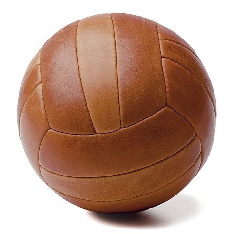 Brown Vintage Genuine Leather Volleyball