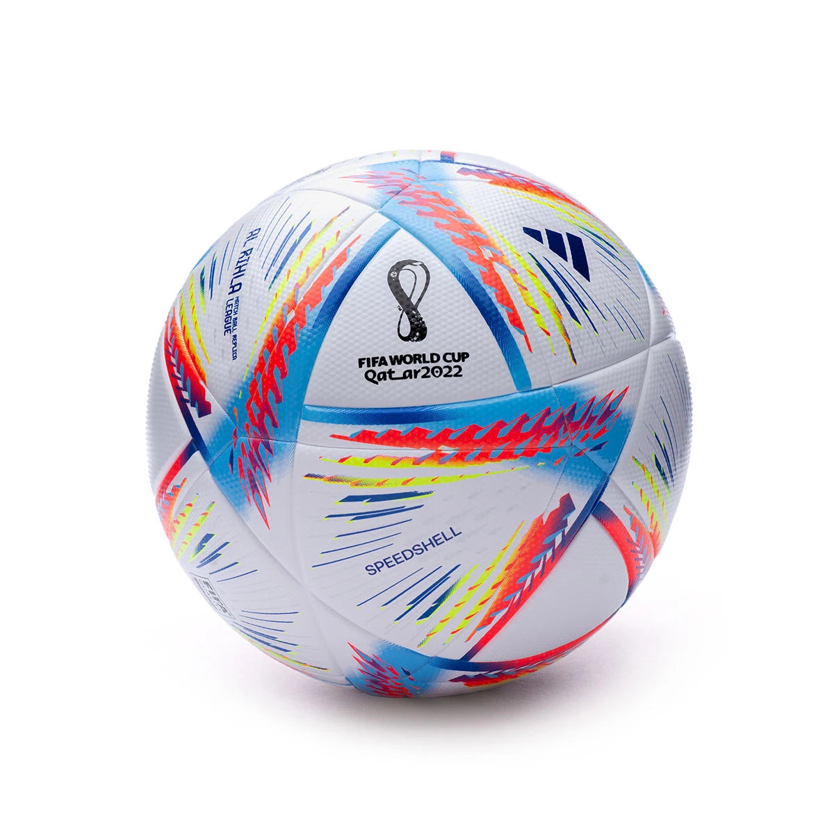 White and Blue Adidas Al Rihla World Cup Ball